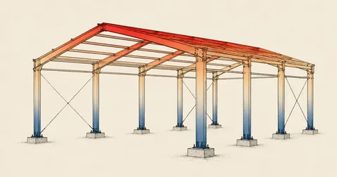 Claude Builds a Steel Shed in SketchUp, Then Runs FEA and a Heatmap